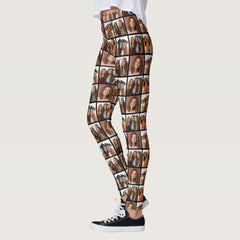 Create a Custom Photo Collage - 6 Photos - Text Leggings