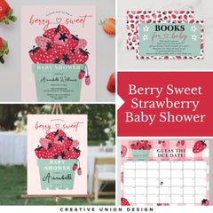 Berry Sweet Baby Shower Favor Bag Strawberry