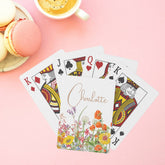 Colorful Wildflowers Personalized Name Gift Poker Cards