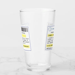 Personalized funny beer/cider prescription glass