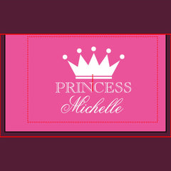 Personalized pink princess crown girls pillowcase