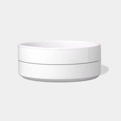 Custom: White and gray name pet bowl