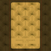 Palm Leaf Botanical Mustard Yellow Custom Wedding Credit Card Bottle Opener