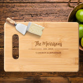 Simple Script Calligraphy, Personalized Names Engraved Cutting Board