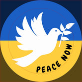 Peace Heart Love I Stand With Ukraine button
