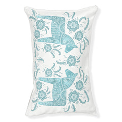 Swedish Dala Horse Green and White Pet Bed