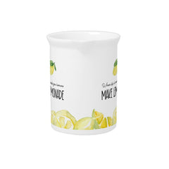 When life hands you lemons make lemonade beverage pitcher