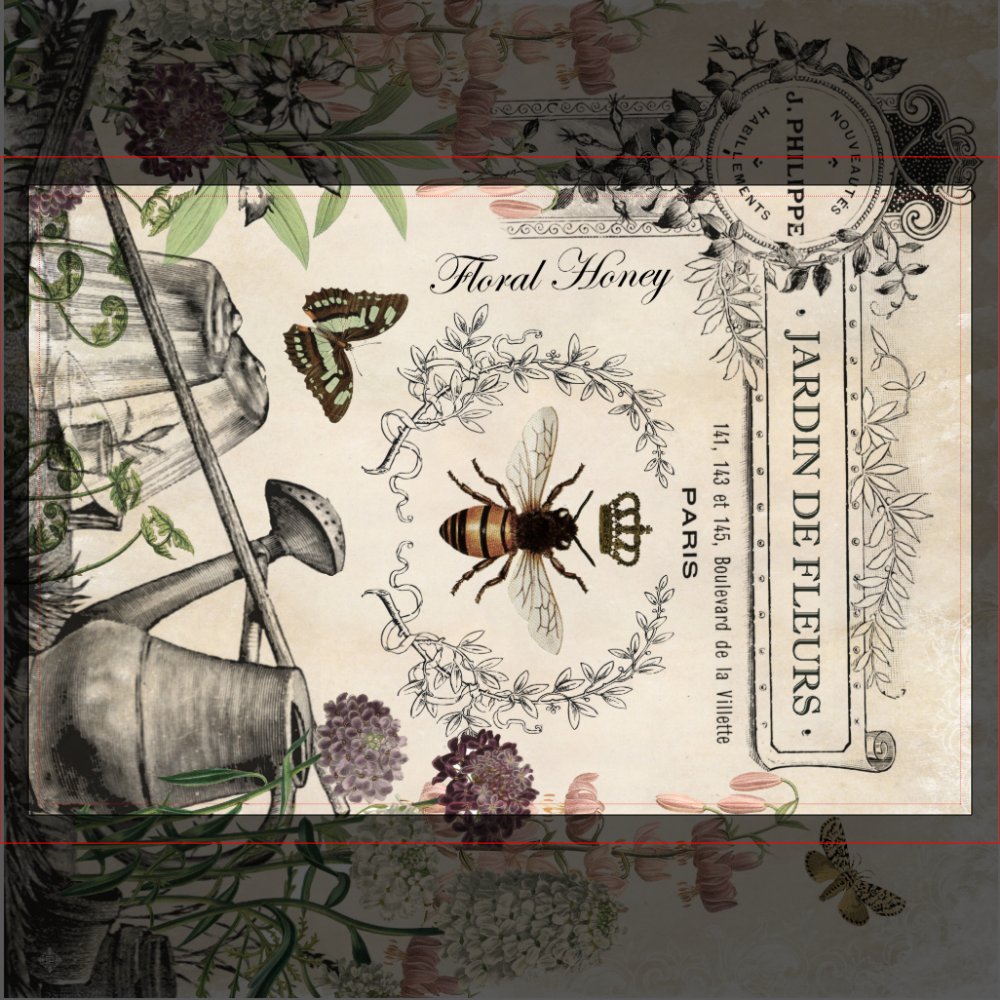 FRENCH BEE GARDEN KITCHEN TOWEL