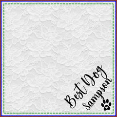 Best Dog Wedding Pet Personalized White Lace Bandana