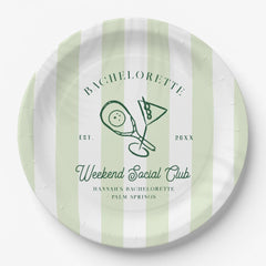 Pickleball Country Club | Bachelorette Paper Plates