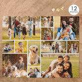 Unique 12 Photo Collage Minimalist Simple Jigsaw Puzzle