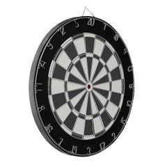 Charcoal Gray Black And White Dartboard With Darts