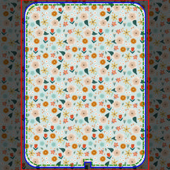Girls Cute and Elegant Floral Botanical Baby Blanket
