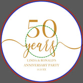 Elegant Champagne 50th Wedding Anniversary Paper Bowls