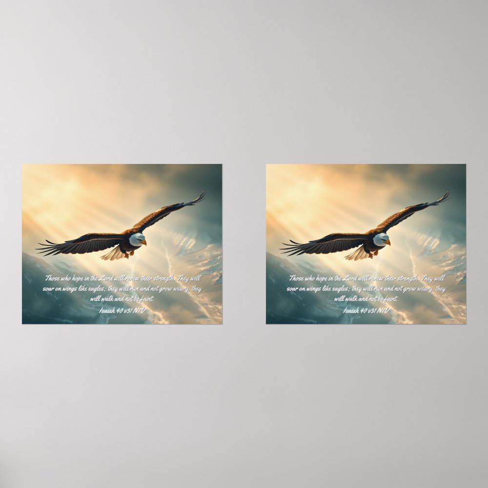 Soar on wings like eagles | wall art sets