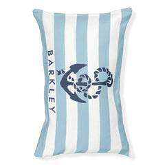 Nautical Blue Stripe Anchor Personalized Pet Bed