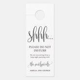 Door Hanger Wedding Do Not Disturb Sign LCC