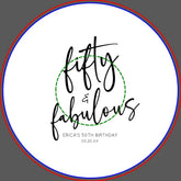Fifty & Fabulous Minimal 50th Birthday Party Paper Bowls