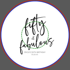 Fifty & Fabulous Minimal 50th Birthday Party Paper Bowls