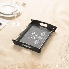 BBQ Grill Master Personalized Best Dad Father's Serving Tray