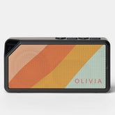 Colorful Diagonal Stripes Sweet Candy Pastel Name Bluetooth Speaker