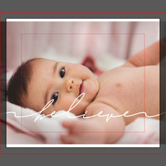 Modern handwritten script Believe Canvas Print