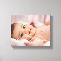 Modern handwritten script Believe Canvas Print