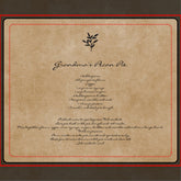 Family Recipe Keepsake Custom Text Cutting Board