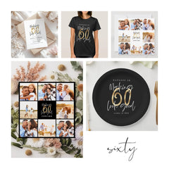 Making 60 look good gold Birthday party Paper Plates