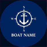 Your Boat Name Compass Anchor Blue Bottle Opener