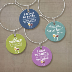 Funny Wine Quotes - Drinking Humor Glass Charm