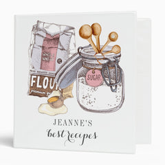 Personalized Recipes 3 Ring Binder