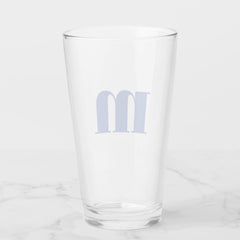 Modern Monogram Initial Beer Glass