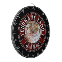 Family Name One Photo Game Room Dart Board