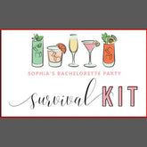 Cocktail Bachelorette Survival Kit Favor Box