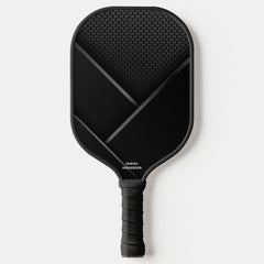 Black Abstract Carbon Look Custom Text Name Pickleball Paddle