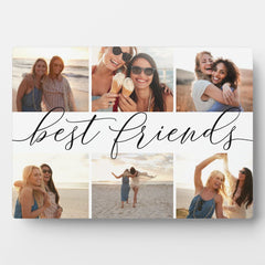 Best Friends 6 Photo Collage Plaque