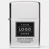 Branded Chrome Business Logo Promo Zippo Lighter