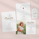 Colorful Wildflower Thank You Birthday Party Favor Bag