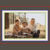 Modern Beige Frame Custom Family Photo Canvas Hanging Tapestry