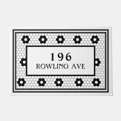 Personalized Address Number Tile Design Doormat
