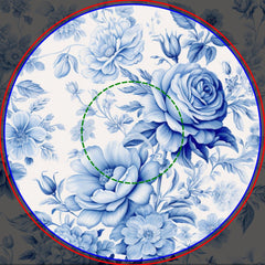Beautiful Blue & White Roses & Wildflowers Paper Bowls