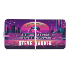 Rockin Vaporwave Party Beer Pong Table