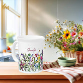 Colorful wildflowers personalized beverage pitcher
