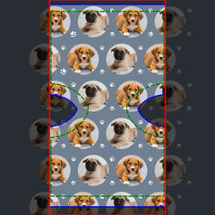 Funny Slate Custom 2 Dog Photo Paw Print Socks