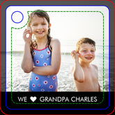 Simple Caption Personalized Photo Keychain
