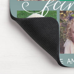 Family Calligraphy | 6 Photo Collage Mouse Pad