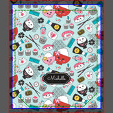 Cute Sushi Pattern Monogram Drawstring Backpack