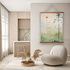 Motivational Zen Quote Asian Art Wood Hanging Tapestry