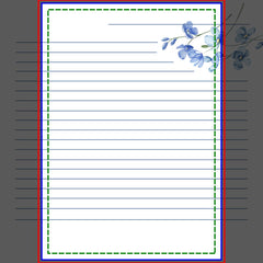 Elegant Dusty Blue Bridal Shower Recipe Card